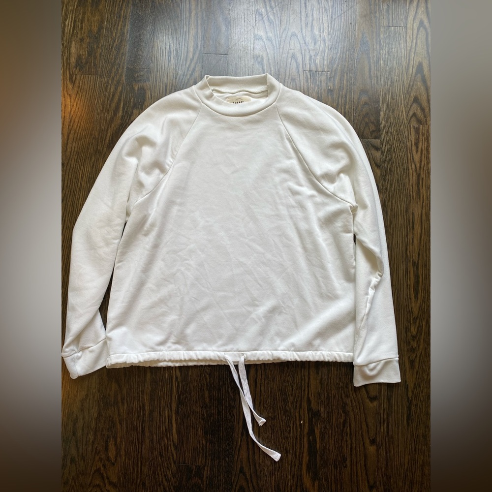 EUC Madewell MWL Superbrushed Mockneck Drawstring Sweatshirt